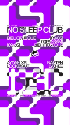 LAST 2026 Electric Island After Party - No Sleep Club @ Bibliotheque flyer